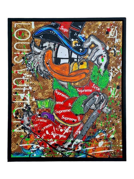 MoonTje - Scrooge in Style Louis Vuitton edition., Antiek en Kunst, Kunst | Schilderijen | Modern