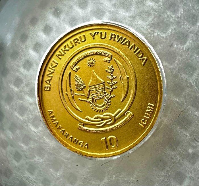 Rwanda. 10 Francs Drache 2022, oro 1/200 Oz (.999) (Zonder, Postzegels en Munten, Munten | Europa | Niet-Euromunten