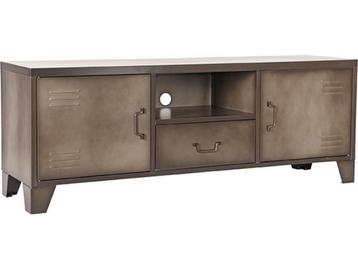 LABEL51 Fence Tv-meubel - Grijs - Metaal, Huis en Inrichting, Verzenden, Nieuw