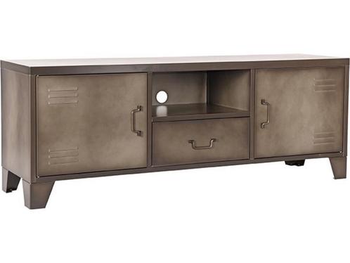 LABEL51 Fence Tv-meubel - Grijs - Metaal, Huis en Inrichting, Woonaccessoires | Overige, Nieuw, Verzenden