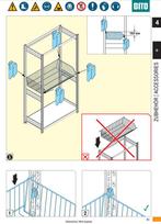Bito draadmand stelling H250xB100xD50 6 manden licht, Ophalen of Verzenden