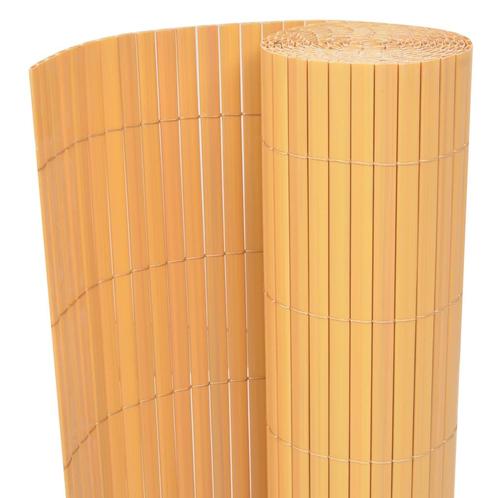 vidaXL Tuinafscheiding dubbelzijdig 90x300 cm PVC geel, Tuin en Terras, Tuinhekken en Hekwerk, Nieuw, Verzenden