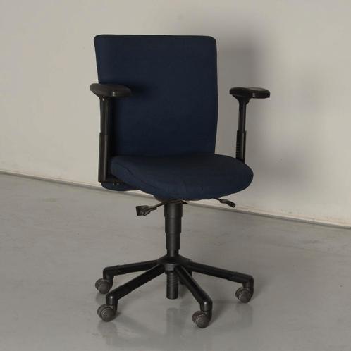 Interstuhl A122 bureaustoel, blauw, 3D armleggers, Huis en Inrichting, Bureaustoelen, Gebruikt, Ophalen of Verzenden