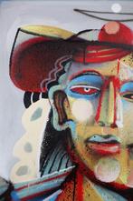 Jone Hopper - Portrait au chapeau rouge, Antiek en Kunst