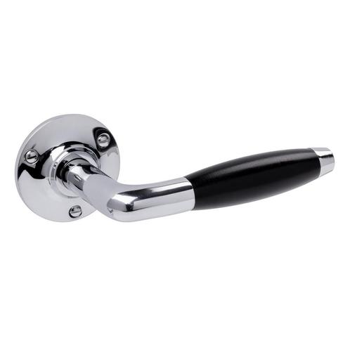 Retro Deurklink Klassiek nikkel met rond rozet, Doe-het-zelf en Bouw, Hang- en Sluitwerk, Klink of Kruk, Nieuw, Koper of Messing