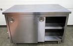 RVS Werktafel met 2 schuifdeuren, B120 x D70 x H85cm