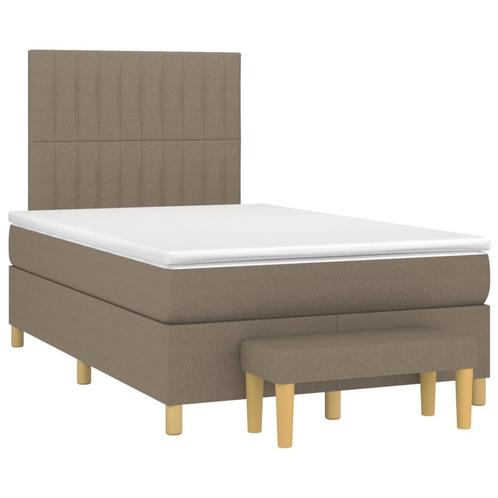 vidaXL Sommier à lattes de lit avec matelas taupe, Maison & Meubles, Chambre à coucher | Lits, Neuf, Envoi