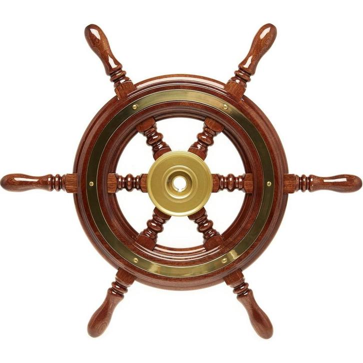 Houten Stuurwiel Boot Mahonie 500mm, Sports nautiques & Bateaux, Accessoires & Entretien, Enlèvement ou Envoi