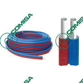 Gekoppelde iso- meerlagenbuis 16x2 mm 50 mtr rood/blauw, Doe-het-zelf en Bouw, IJzerwaren en Bevestigingsmiddelen, Ophalen of Verzenden