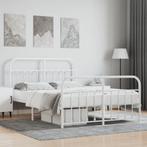 vidaXL Bedframe met hoofd- en voeteneinde metaal wit 140x200, Huis en Inrichting, Slaapkamer | Bedden, Verzenden, Nieuw
