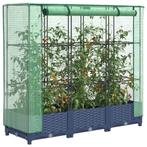vidaXL Verhoogde plantenbak met kashoes rotanlook 120x40x123, Verzenden, Nieuw