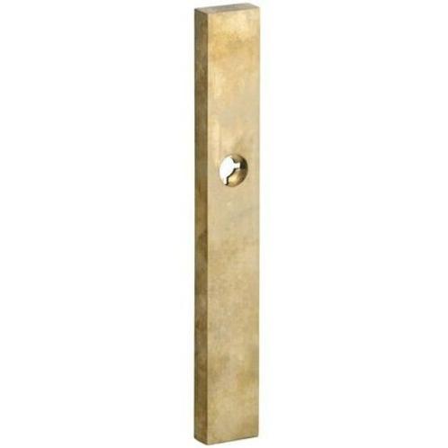 SKG3 rechthoekig smal schild blind buiten messing antiek, Doe-het-zelf en Bouw, Hang- en Sluitwerk, Klink of Kruk, Nieuw, Overige materialen