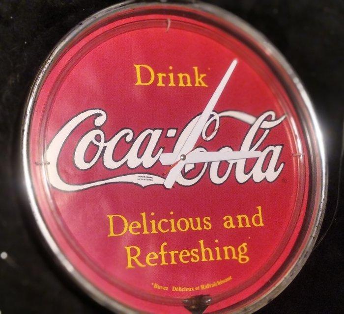 Horloge de taverne/pub - Coca-Cola - Vintage Plastique -, Antiek en Kunst, Antiek | Wandborden en Tegels