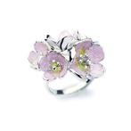 Ehinger Schwarz - Bague de cocktail - SAKURA - Argent, Émail