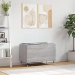 vidaXL Platenkast 74,5x38x48 cm bewerkt hout grijs sonoma, Huis en Inrichting, Woonaccessoires | Cd- en Dvd-rekken, Verzenden