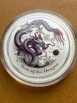 Australië. 1 Dollar 2012 Year of the Dragon, Black Purple. 1