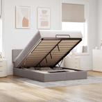 vidaXL Bed met matras 140x190 cm stof taupe, Huis en Inrichting, Slaapkamer | Bedden, Verzenden, Nieuw