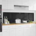 vidaXL Keuken Spatscherm Zwart 90 x 50 cm gehard glas, Antiek en Kunst, Verzenden