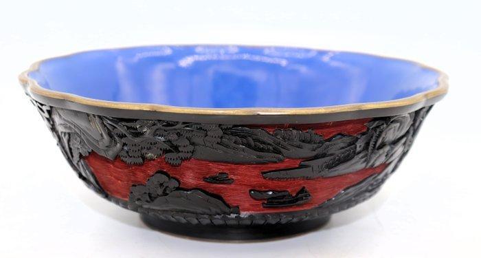 Kom - laca - Oosters met cinnabar-lak., Antiek en Kunst, Antiek | Overige Antiek