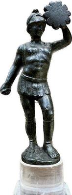 sculptuur, Guerriero romano - 15 cm - Brons