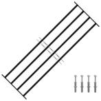 vidaXL Raam Rooster Zwart 175 x 60 cm Gepoedercoat staal, Verzenden, Nieuw