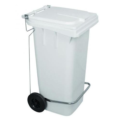 Rolcontainer | Kunststof (Wit) | 120L | Klapdeksel | Wielen, Zakelijke goederen, Horeca | Keukenapparatuur, Nieuw in verpakking