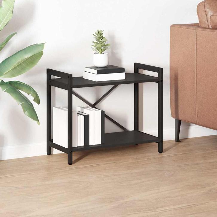 vidaXL Boekenkast Zwart eiken 60 x 30 x 48.5 cm Bewerkt hout, Huis en Inrichting, Kasten | Boekenkasten, Nieuw, Verzenden