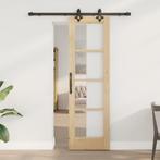 vidaXL Schuifdeur met Bevestigingsset 61x198,5 cm Massief, Doe-het-zelf en Bouw, Deuren en Vliegenramen, Verzenden, Nieuw