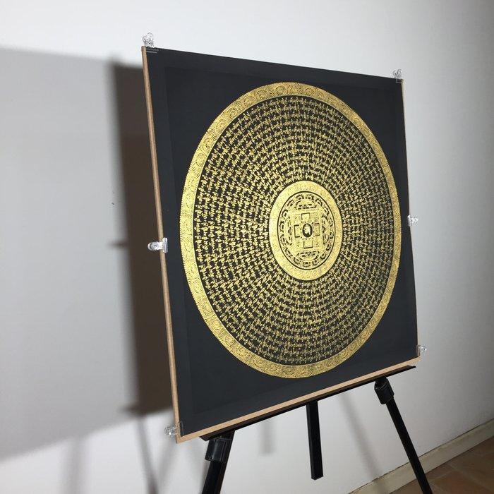 Painting of Tibetan Tradition - Mandala Mantra/Yantra with, Antiek en Kunst, Kunst | Designobjecten