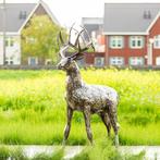Figuur - Groot metalen hert (hoogte 210cm) - Staal