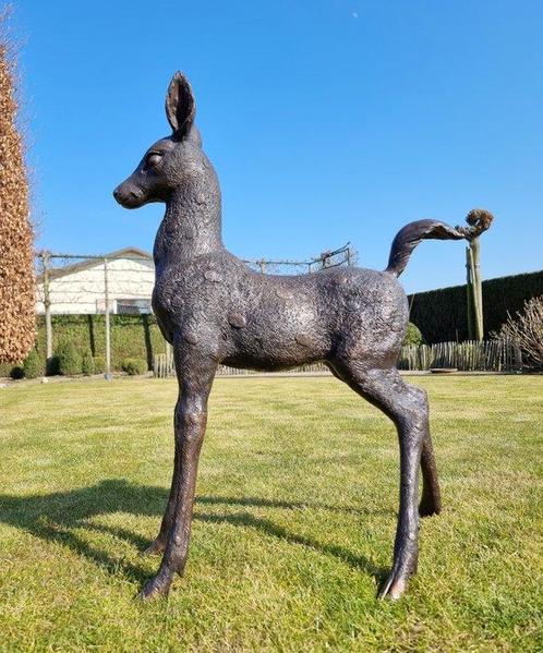 Sculpture, Levensecht Hert - 72 cm - Bronze, Antiek en Kunst, Curiosa en Brocante