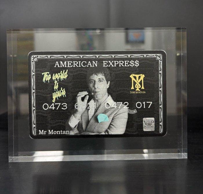 N.Nathan - Plexi Card MR. TONY MONTANA, Antiek en Kunst, Kunst | Designobjecten