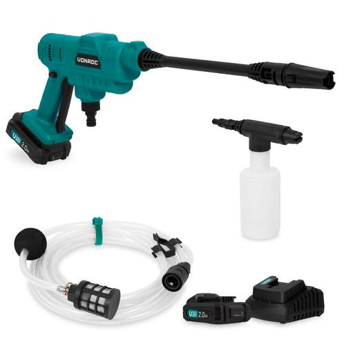 Accu drukreiniger 20V | Incl. Accessoires - Incl. 2x Accu en, Tuin en Terras, Hogedrukreinigers, Nieuw, Verzenden