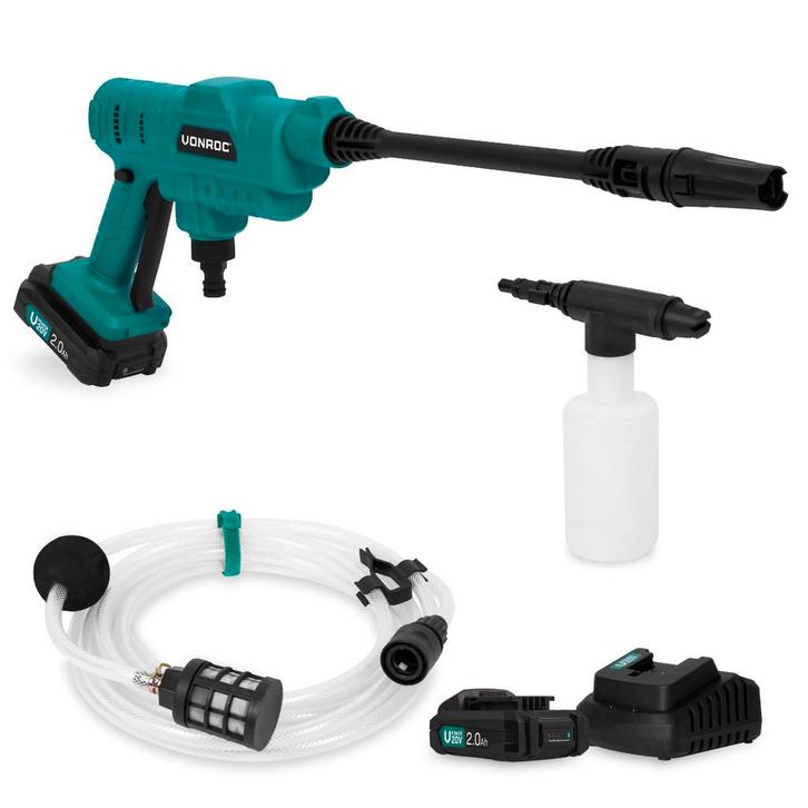 Accu drukreiniger 20V | Incl. Accessoires - Incl. 2x Accu en, Tuin en Terras, Hogedrukreinigers, Nieuw, Verzenden
