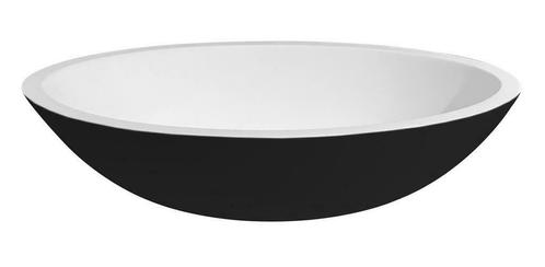 Epona Bicolor zwart/wit opbouw-waskom Just-Solid 52 cm, Doe-het-zelf en Bouw, Sanitair, Ophalen of Verzenden
