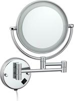 Steiner wand cosmeticaspiegel incl. LED verlichting chroom, Huis en Inrichting, Ophalen of Verzenden, Nieuw