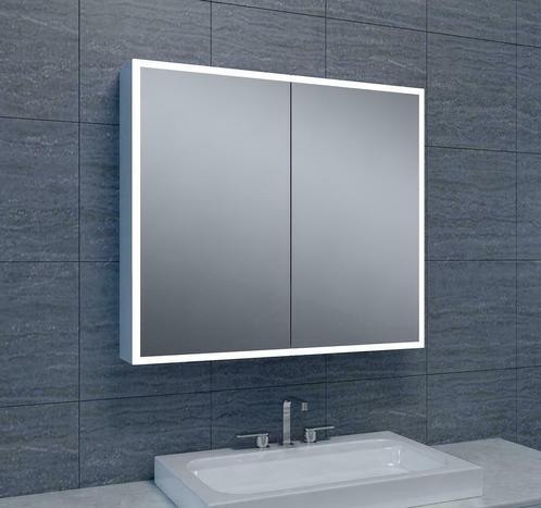 Sanifun Quattro-Led spiegelkast Fernandez 800 x 700, Huis en Inrichting, Badkamer | Badkamermeubels