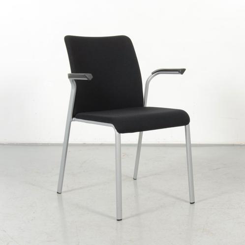 Steelcase Eastside vergaderstoel, zwart, 4-poot onderstel, Huis en Inrichting, Stoelen, Gebruikt, Ophalen of Verzenden