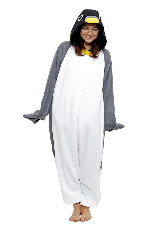 Onesie Grijze Pinguin Pak S-M Pinguinpak Kostuum Grijs 158 1, Kleding | Dames, Carnavalskleding en Feestkleding, Nieuw, Ophalen of Verzenden