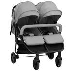 Tweelingbuggy Grijs/Zwart - Retour Deal - 40% Korting!, Kinderen en Baby's, Verzenden, Nieuw, Overige merken