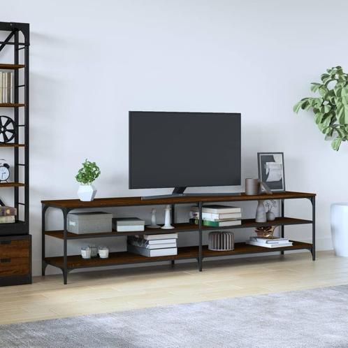 vidaXL Tv-meubel 200x30x50 cm bewerkt hout metaal bruin, Huis en Inrichting, Kasten |Televisiemeubels, Nieuw, Verzenden