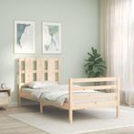 vidaXL Bedframe met hoofdbord massief hout, Huis en Inrichting, Slaapkamer | Bedden, Verzenden, Nieuw