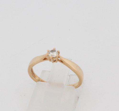 Zonder Minimumprijs - Ring - 18 karaat Geel goud Diamant, Handtassen en Accessoires, Ringen