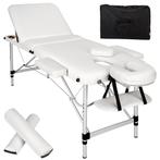 3 zones massagetafel met 5cm matras, rolkussens en aluminium, Sports & Fitness, Produits de massage, Verzenden