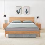 vidaXL Opbergbox 70x40x18 cm stof grijs, Verzenden