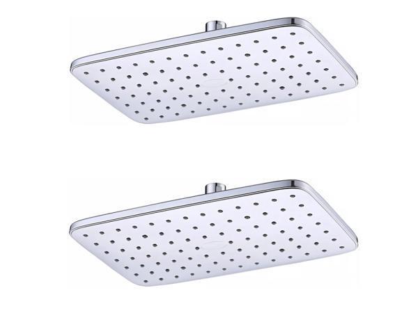 Veiling - 2x Beaux hoofddouche rechthoekig 29x18cm Port chro, Doe-het-zelf en Bouw, Sanitair