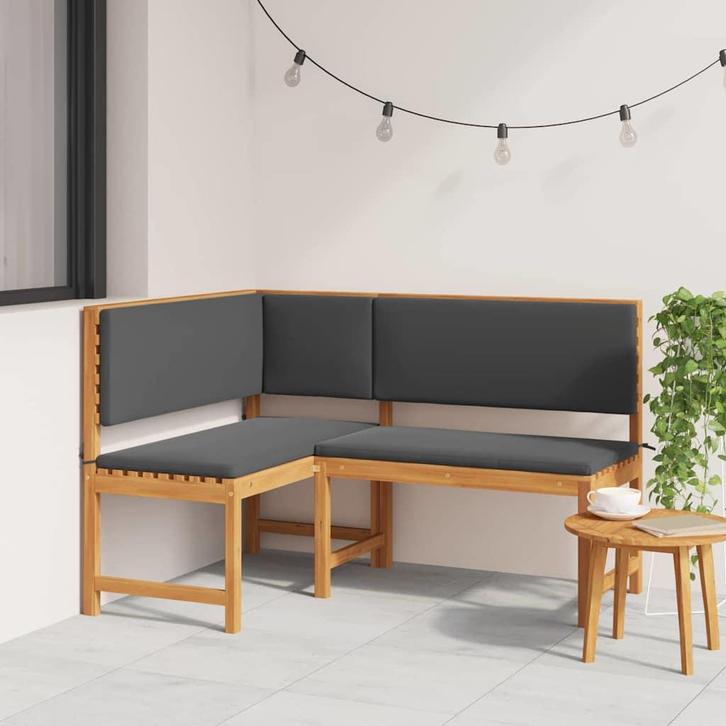 Bruine Hoekbank Buiten | Retour Deal | 60% AF! (tuinbank), Tuin en Terras, Tuinbanken, Nieuw, Hout, Verzenden
