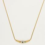Ketting - 18 karaat Geel goud, Witgoud Smaragd - Robijn -, Handtassen en Accessoires, Antieke sieraden