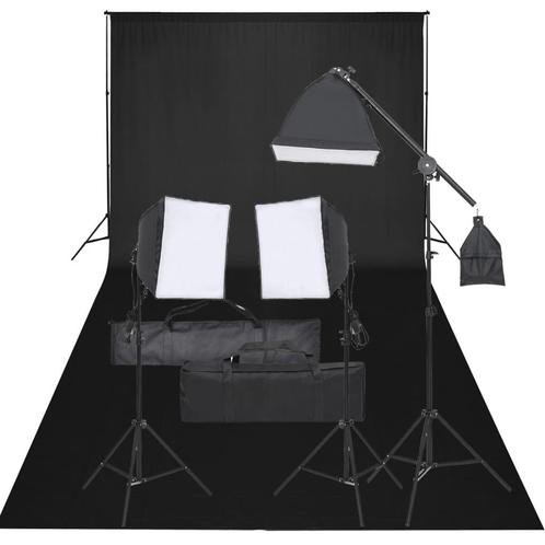 vidaXL Fotostudioset met verlichtingsset en achtergrond, Audio, Tv en Foto, Fotografie | Fotostudio en Toebehoren, Nieuw, Verzenden