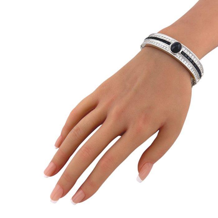 Armband - 18 karaat Exclusieve 18K witgouden armband met, Handtassen en Accessoires, Armbanden